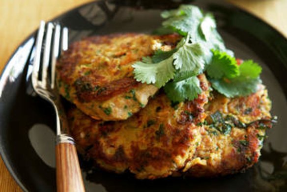 Chickpea and tuna fritters.