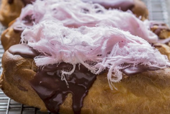 Chocolate floss eclairs.