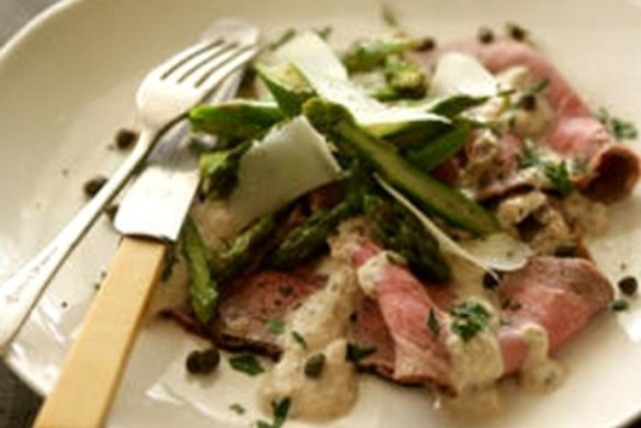 Rare beef tonnato with capers