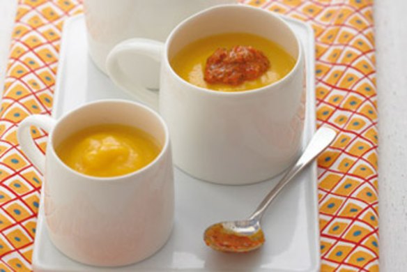 Spice up your pumpkin soup with a dollop of harissa.