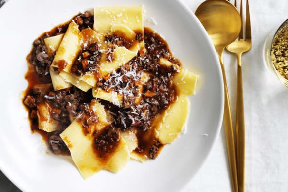 Wagyu bolognese with hand-cut pasta.