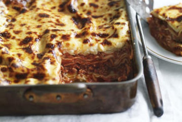 Neil Perry's buffalo mozzarella lasagne.