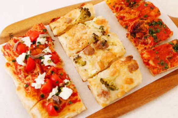 A selection of pizza slices at Lievita.