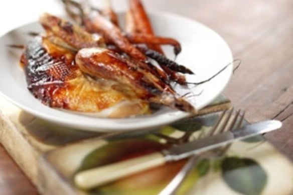 Roast pheasant with chestnut stuffing