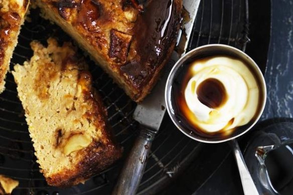 Sticky treat: Apple brandy syrup cake with orange zest