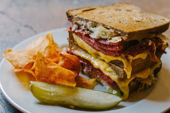 Reuben sandwich is big enough to share.