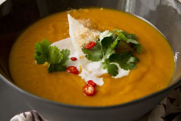 Thai-inspired roast pumpkin soup.