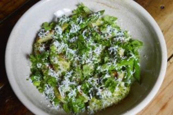The fresh gnocchi, spring peas, herbs and salted ricotta at Pinotta.