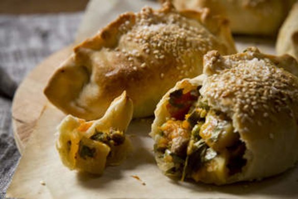 Karen Martini recipes - i know what you like  LAMB AND VEGETABLE AND GRUYERE PASTIE WITH OLIVE OIL PASTRY  Photography by Marcel Aucar  Styling by Karina Duncan