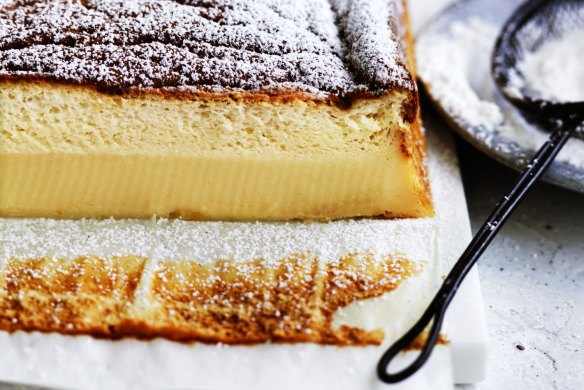 Magical marmalade custard cake.