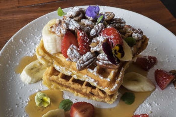 The waffle stack at True North.