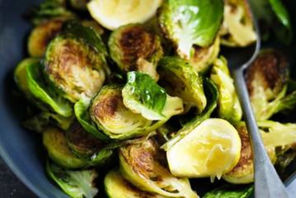 Sauteed brussels sprouts with browned butter.