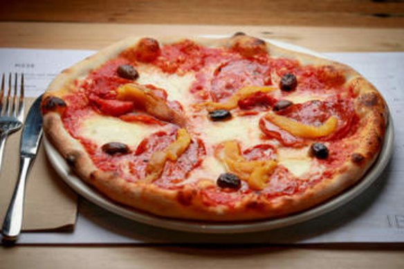 Diavola pizza at Ibla Cucina Italiana.