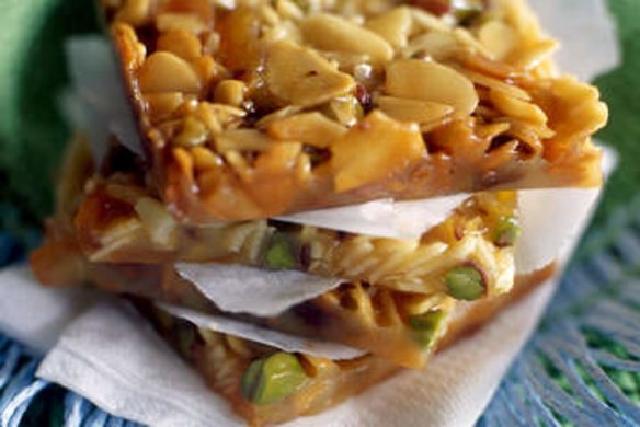 Apricot and almond slice.