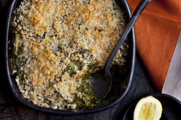 Silverbeet gratin.