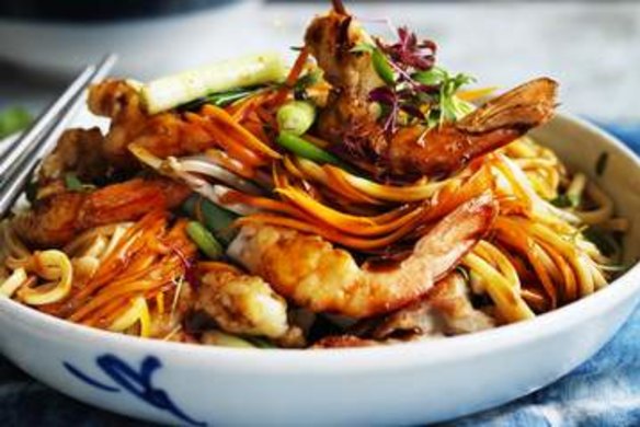 Dragon and phoenix longevity noodles.