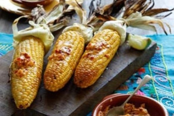 Grilled corn with chipotle butter