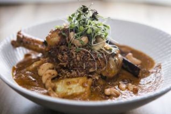 The lamb shank massaman served at Sabai restaurant in Richmond.