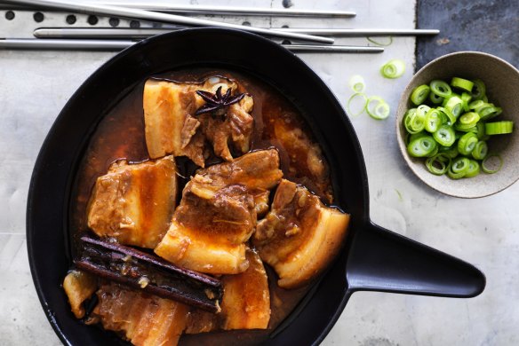 Pork belly (pictured) also works in this recipe.