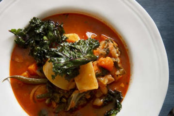 Roasted root vegetable minestrone.