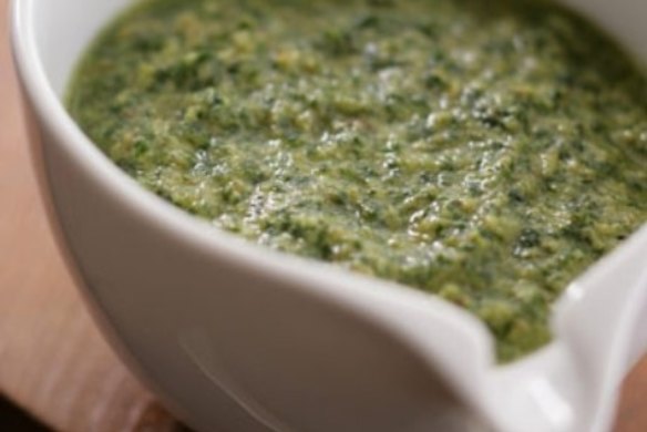 Green sauce for roast lamb