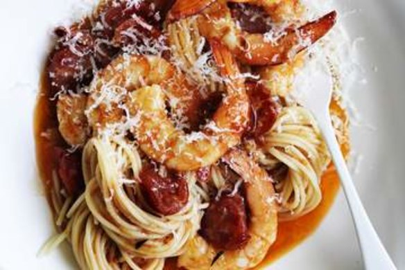 Prawn spaghetti