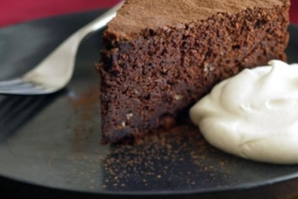 Chocolate, chestnut and sherry cake