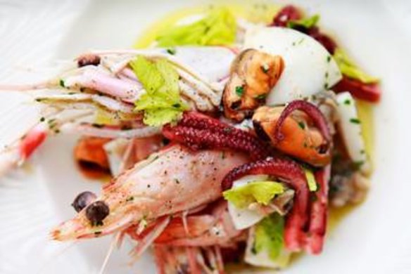 Neil Perry's seafood antipasto.