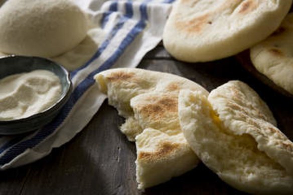 Semolina flat bread.