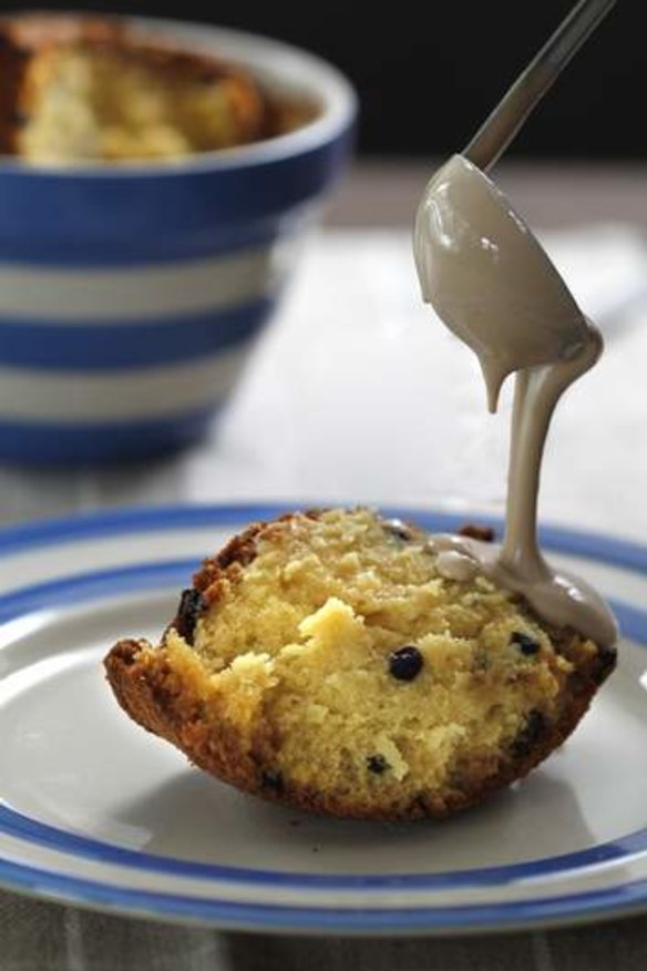 British classic: Spotted dick with Earl Grey custard.