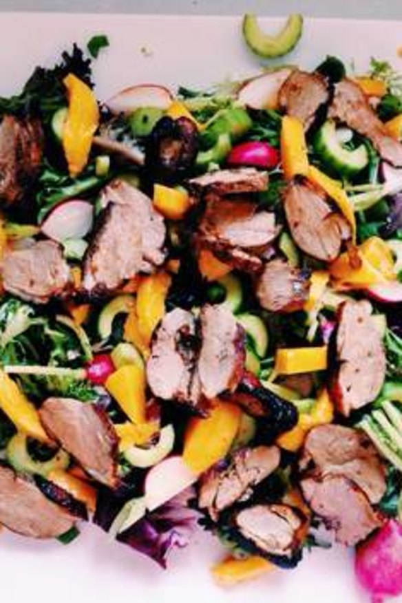 Freshly-made duck salad is one of Shari Wakefield's favourite meals.