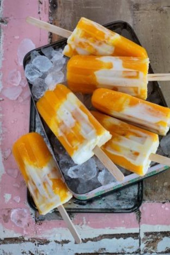 Mango lassi iceblocks.