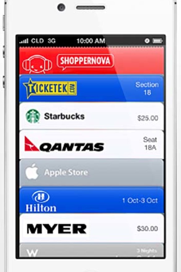 Passbook ... a mockup of the possible uses of the new app in iOS6.