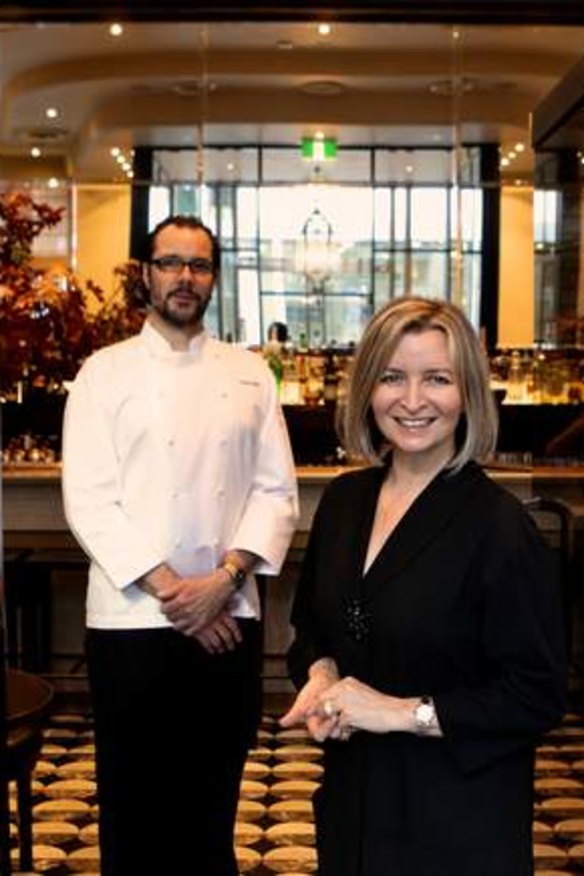 A night to celebrate ... Vicki Wild and Martin Benn from Sepia, named restaurant of the year.