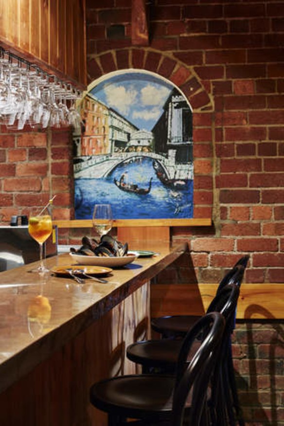 Unchanged: Chianti's dining room has been spared a hip makeover.