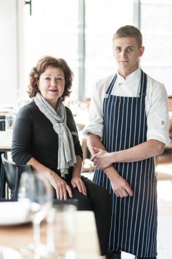 Rosa Mitchell and chef Braeden Cleave inside Rosa's Canteen.