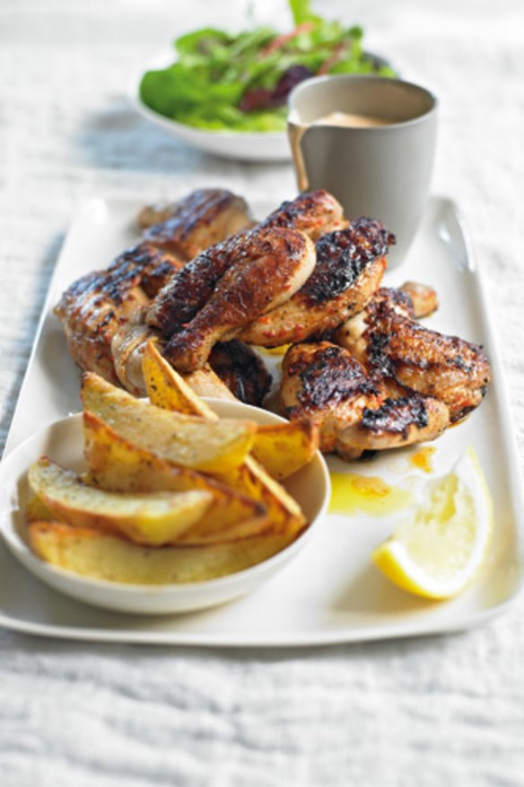 Portuguese chicken and chips.