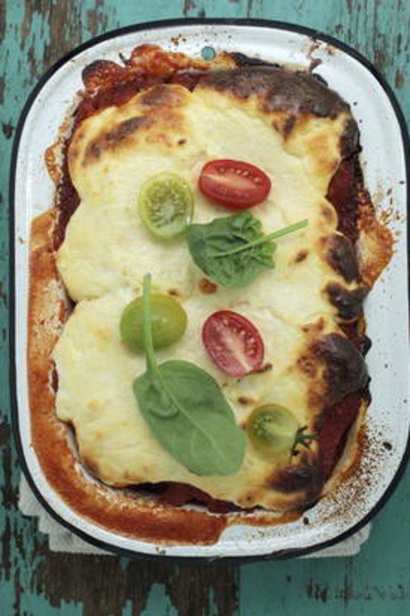 A healthy dinner option: Spinach and pumpkin "lasagne".