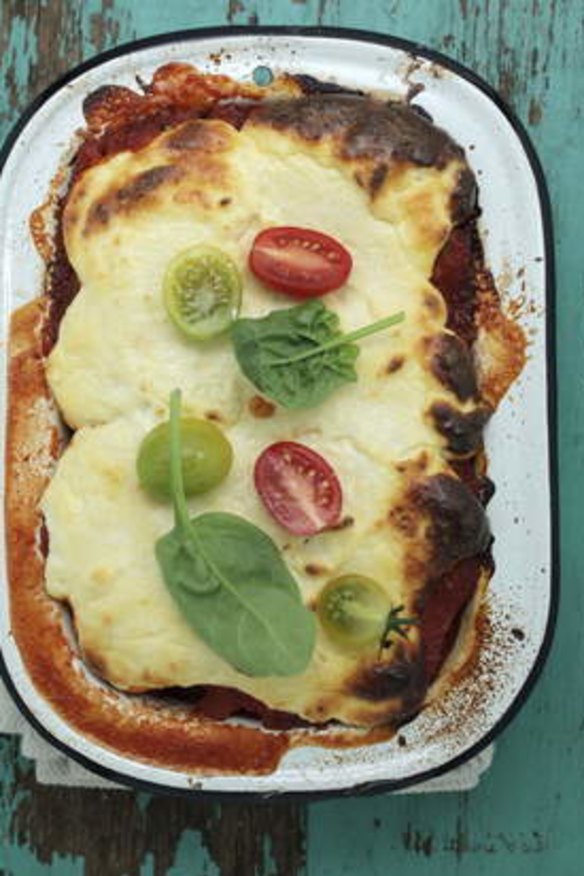 A healthy dinner option: Spinach and pumpkin "lasagne".