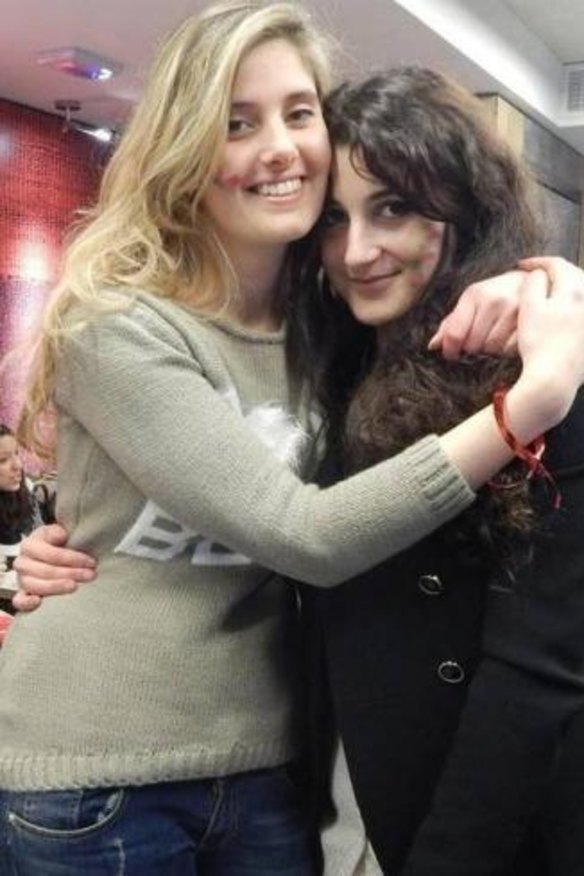 Happier times: Greta Ramelli and Vanessa Marzullo.