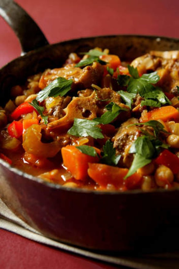 Oxtail and chickpea stew.
