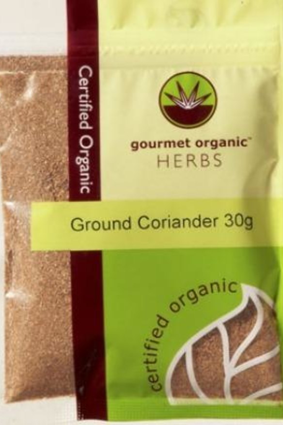 Gourmet Organic Herbs ground coriander.