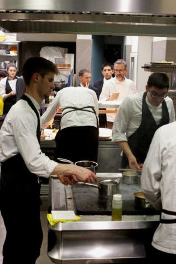 Massimo Bottura in the kitchen.