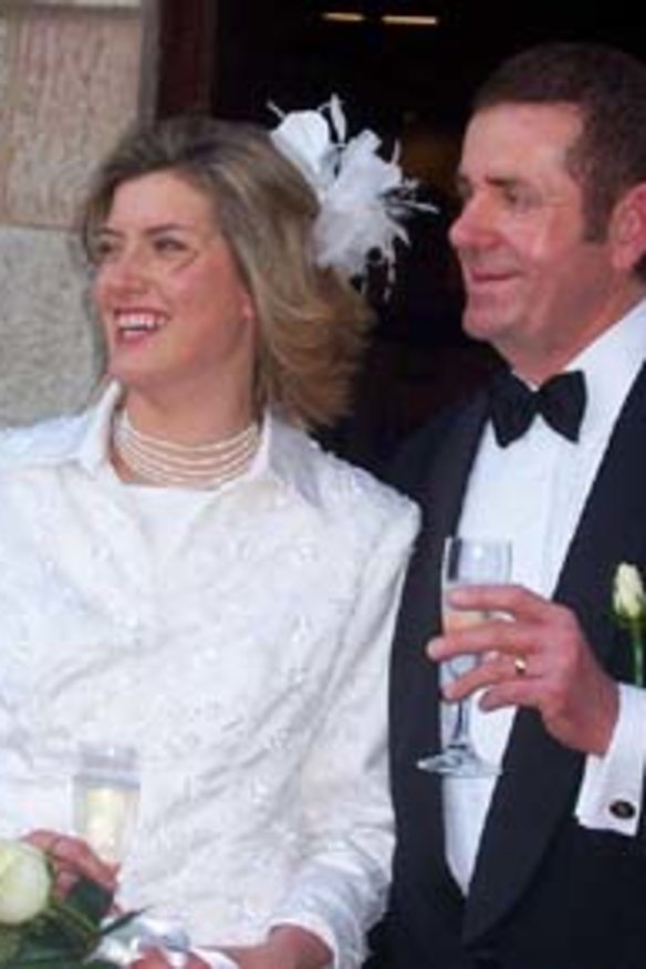 Peter Slipper and his wife Inge on their wedding day.