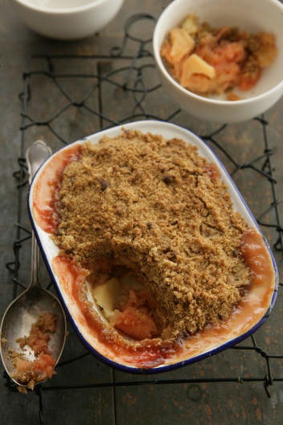 Quince and apple crumble.