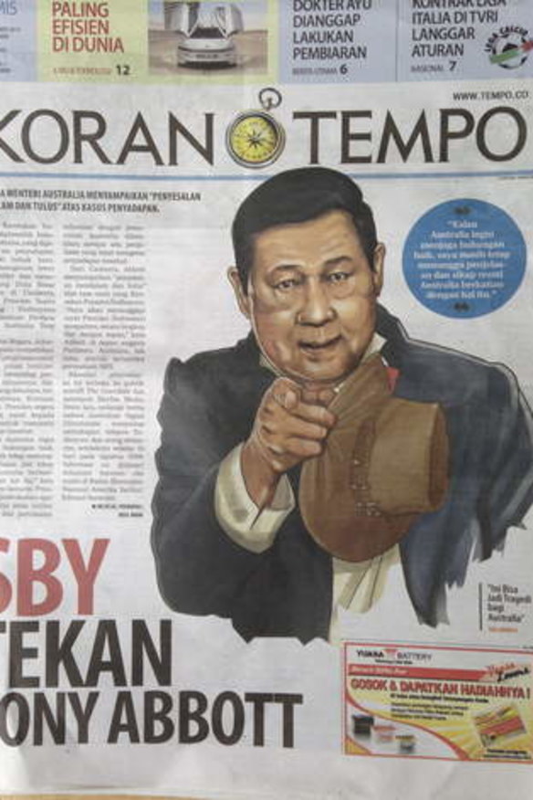 Another front page on the row with Australian over spying allegations.