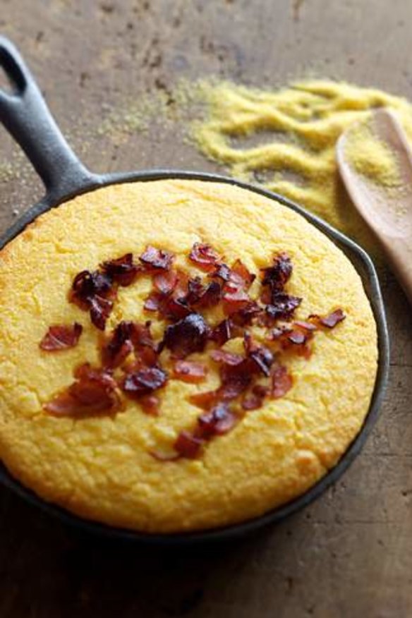 Delicious staple: cornmeal has hitched a ride into town.
