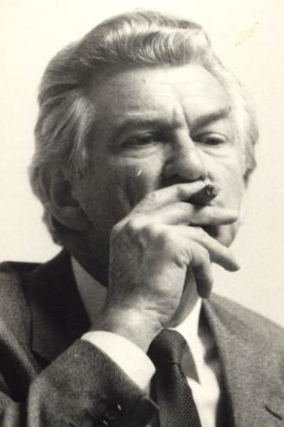 High-profile cigar tragic: Bob Hawke.