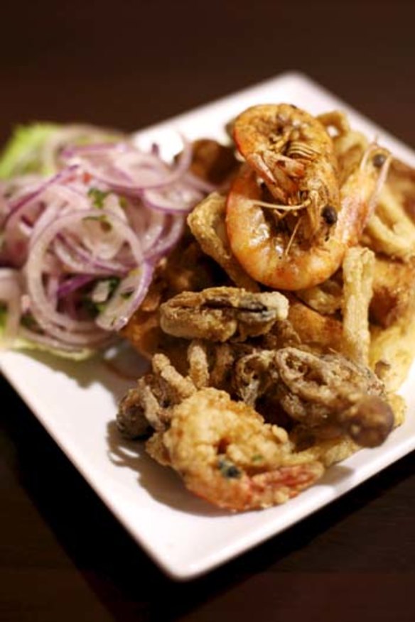 Tangy: Jalea (deep fried seafood with onion salad).