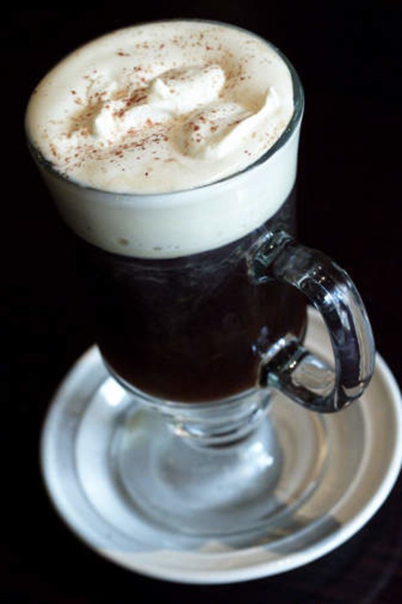 Irish coffee can end the evening with a bang.